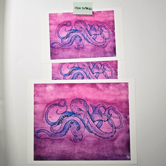 ๐ Prints - Octopus Gouache Painting - Picture 7 of 9